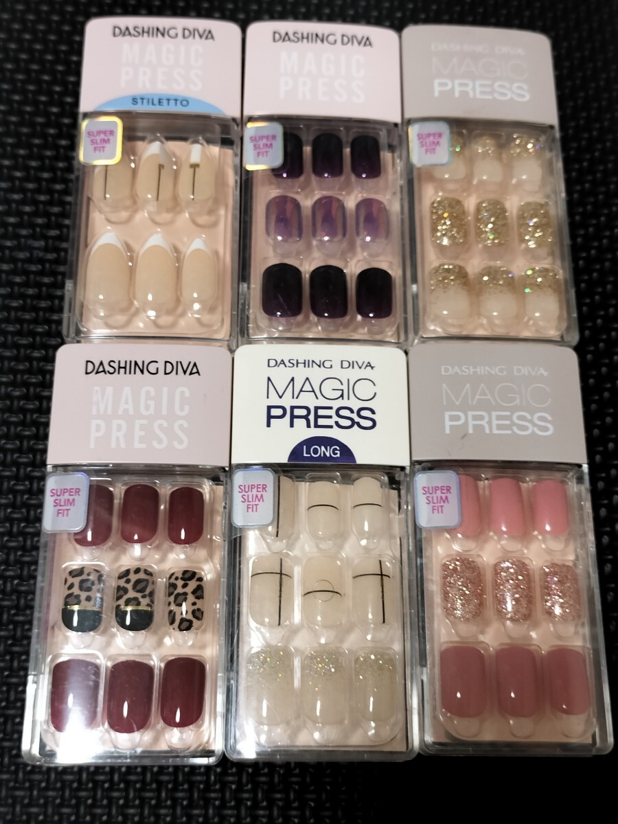 新品　6個セット　DASHING DIVA　ダッシングディバ　マジックプレス　ハンド用　ネイルチップ　つけ爪
