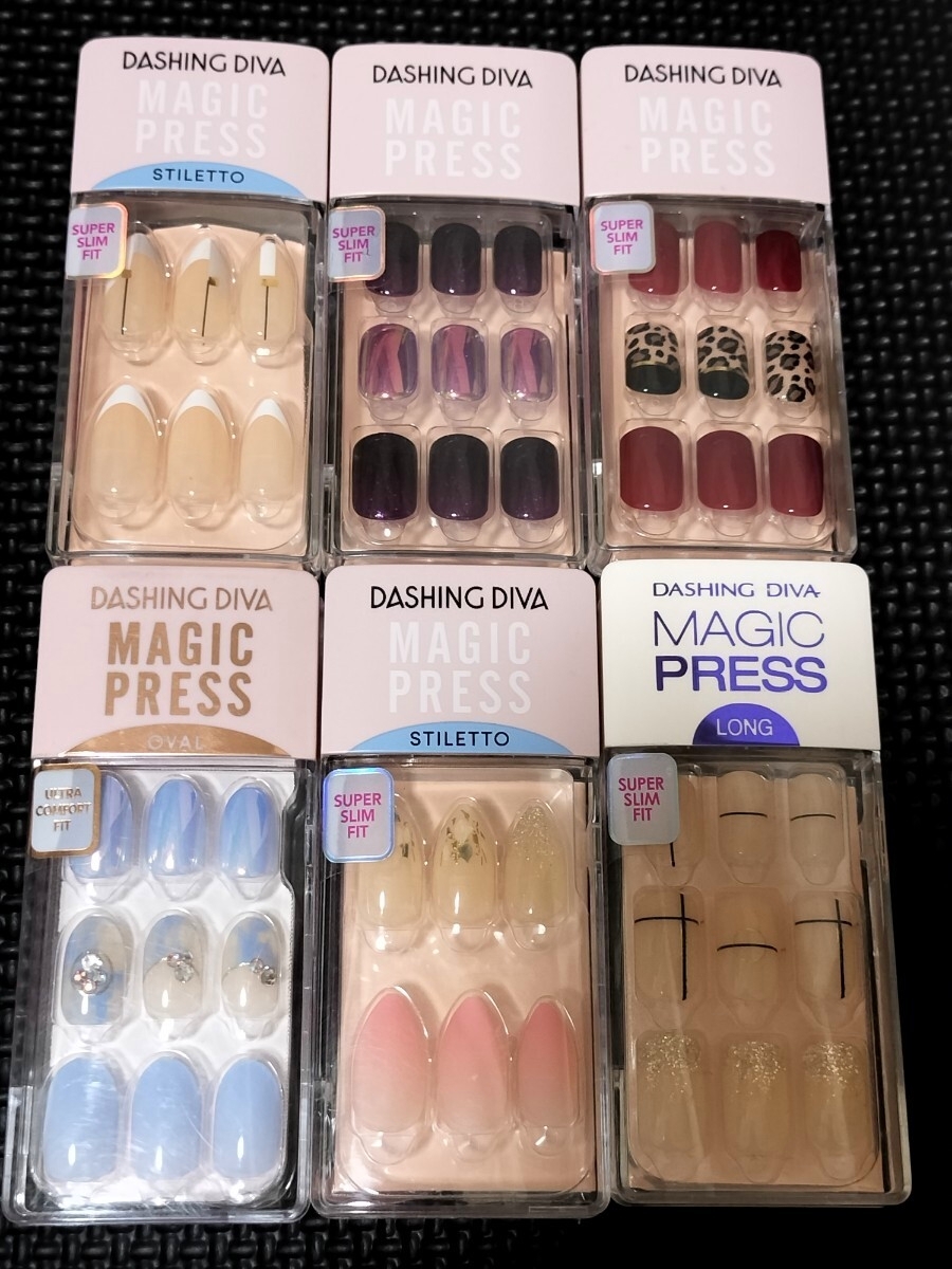 新品　6個セット　DASHING DIVA　ダッシングディバ　マジックプレス　ハンド用　ネイルチップ　つけ爪