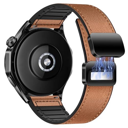 ☆新品☆交換バンド 本革 22mm Huawei Watch GT6 Pro/GT6/GT5/GT4/GT3 46mm 対応、クイ