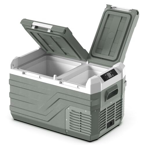 P☆新品☆Alpicool 車載冷蔵庫 2室 23L ポータブル冷蔵庫 独立温度制御 2フタ開き 大容量 急速冷凍 -20℃～20