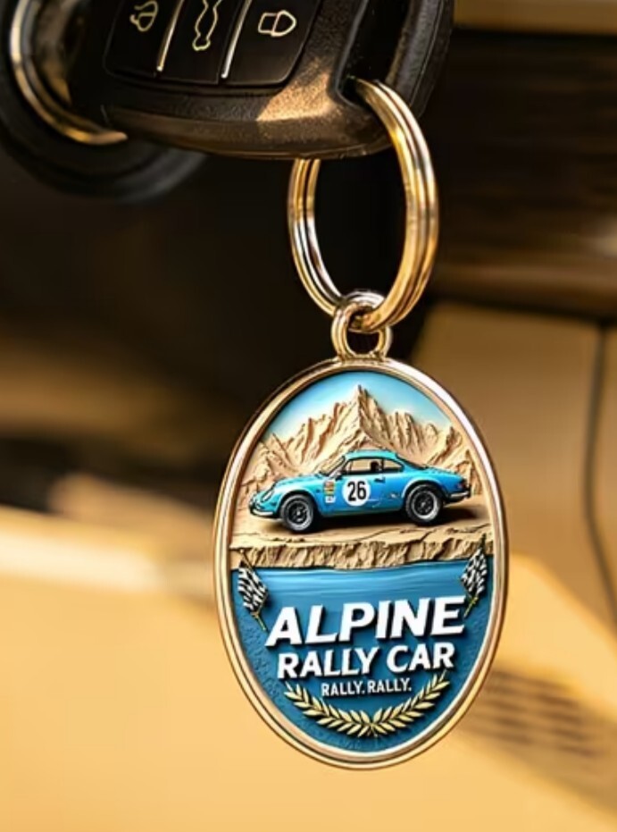 アルピーヌ ルノーA110 ALPINE RENAULT キーホルダー キーリング アルピーヌルノーA110