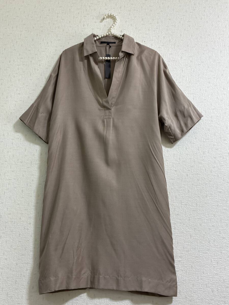 アナイ☆ 上品なお色・素敵なデザインの半袖スキッパーシャツワンピース☆新品タグ付き