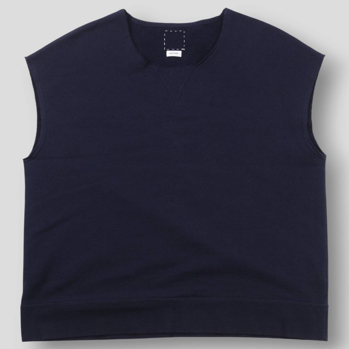 極美品 visvim 22SS MONDO SWEAT S/L (U.D.) モンド スウェット スリーブレス アンイーブンダイ 0122105010009 2 NAVY ノースリーブ メンズ