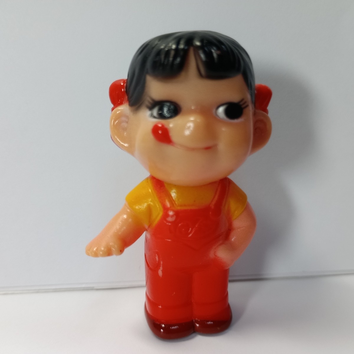 不二家 ペコちゃん ソフビ人形 昭和レトロ 当時物 マスコット フィギュア
