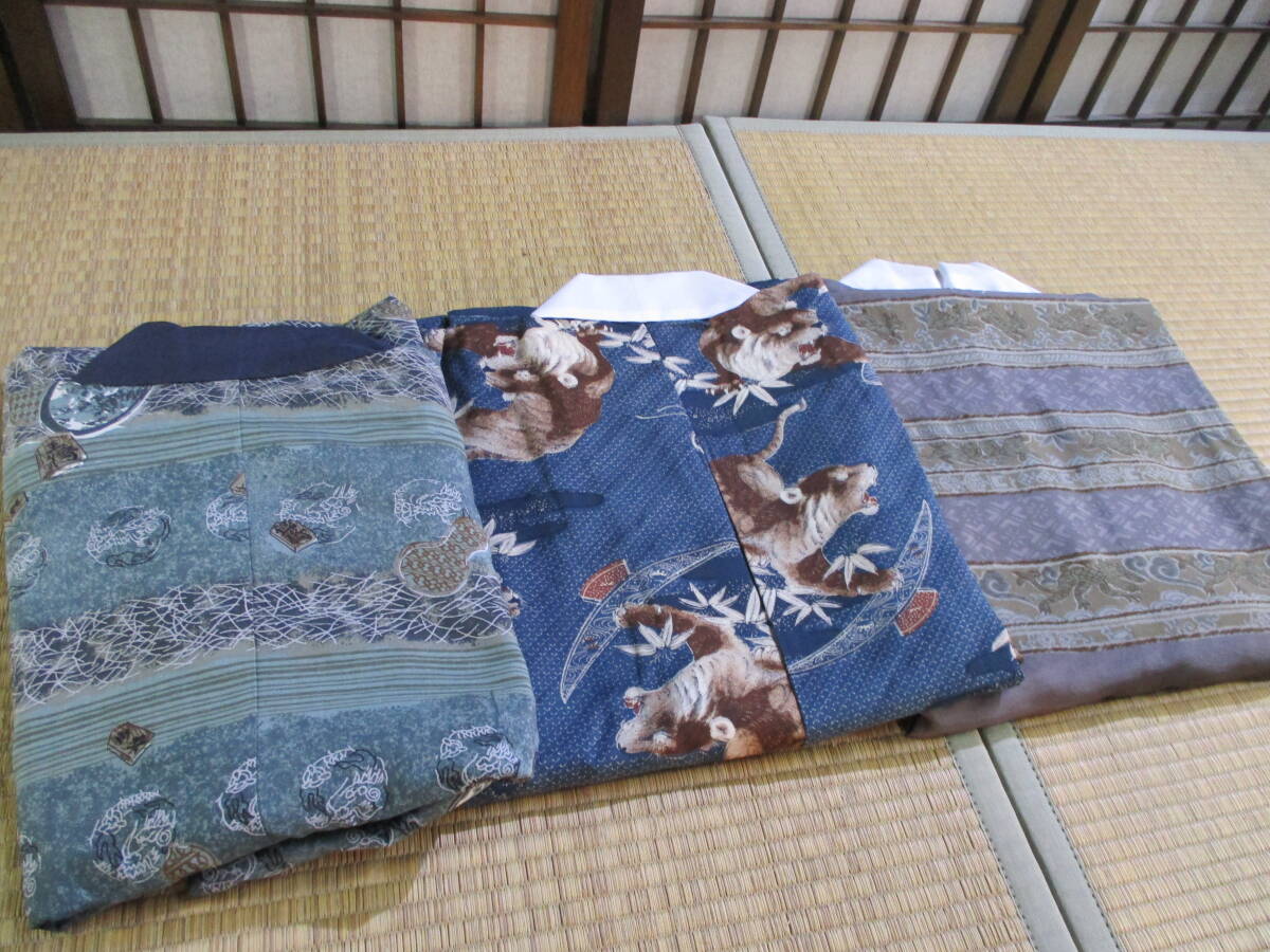 《和》長襦袢3点セット　着用可　昭和レトロ　