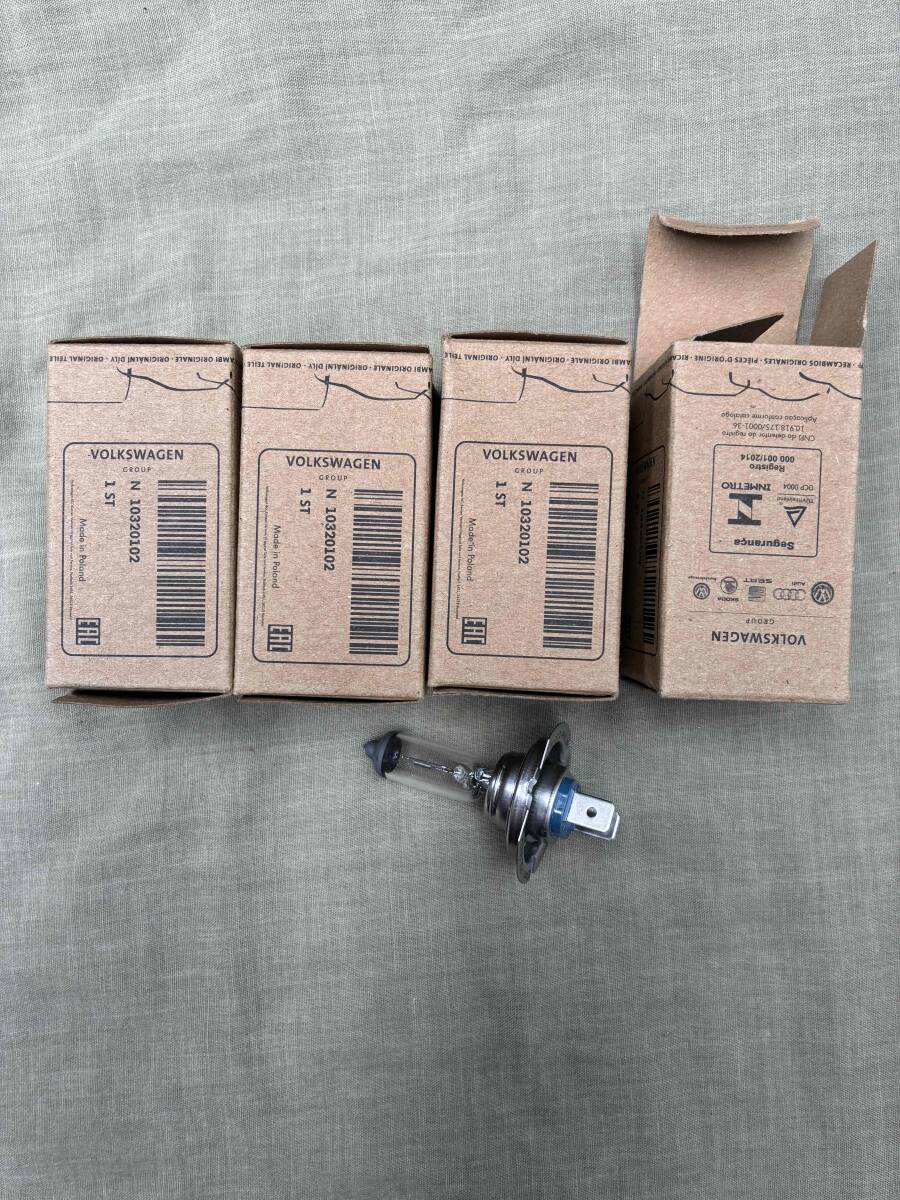 ◆フォルクスワーゲン純正　ハロゲンバルブ　4個セット N10320102　PHILIPS製　H7　12V　55W◆