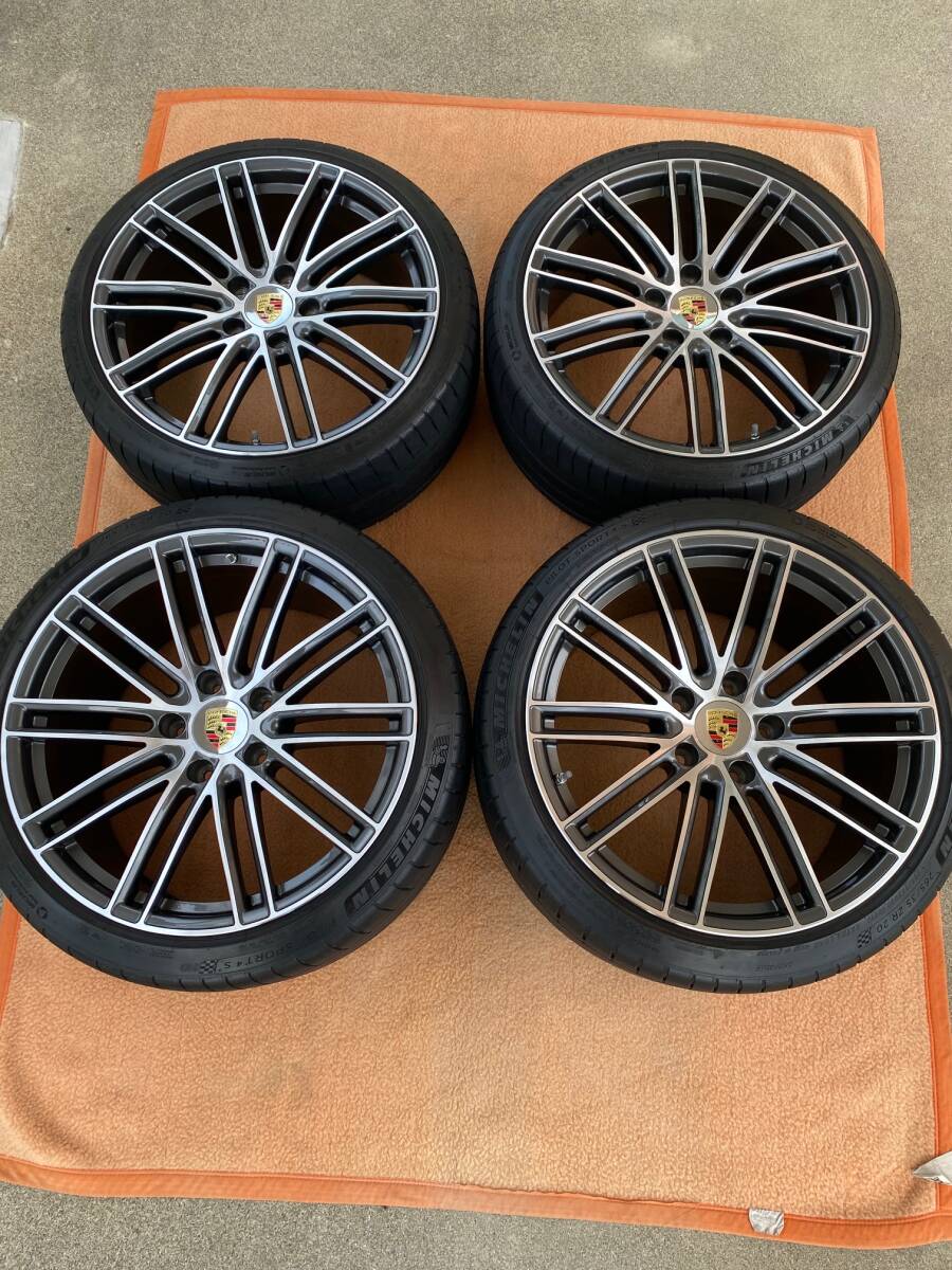 PORSCHEポルシェ純正７１８ケイマン・ボクスター９８２用２０インチ９１１ターボホイール＆ポルシェ承認タイヤ付き　空気圧センサー付き！