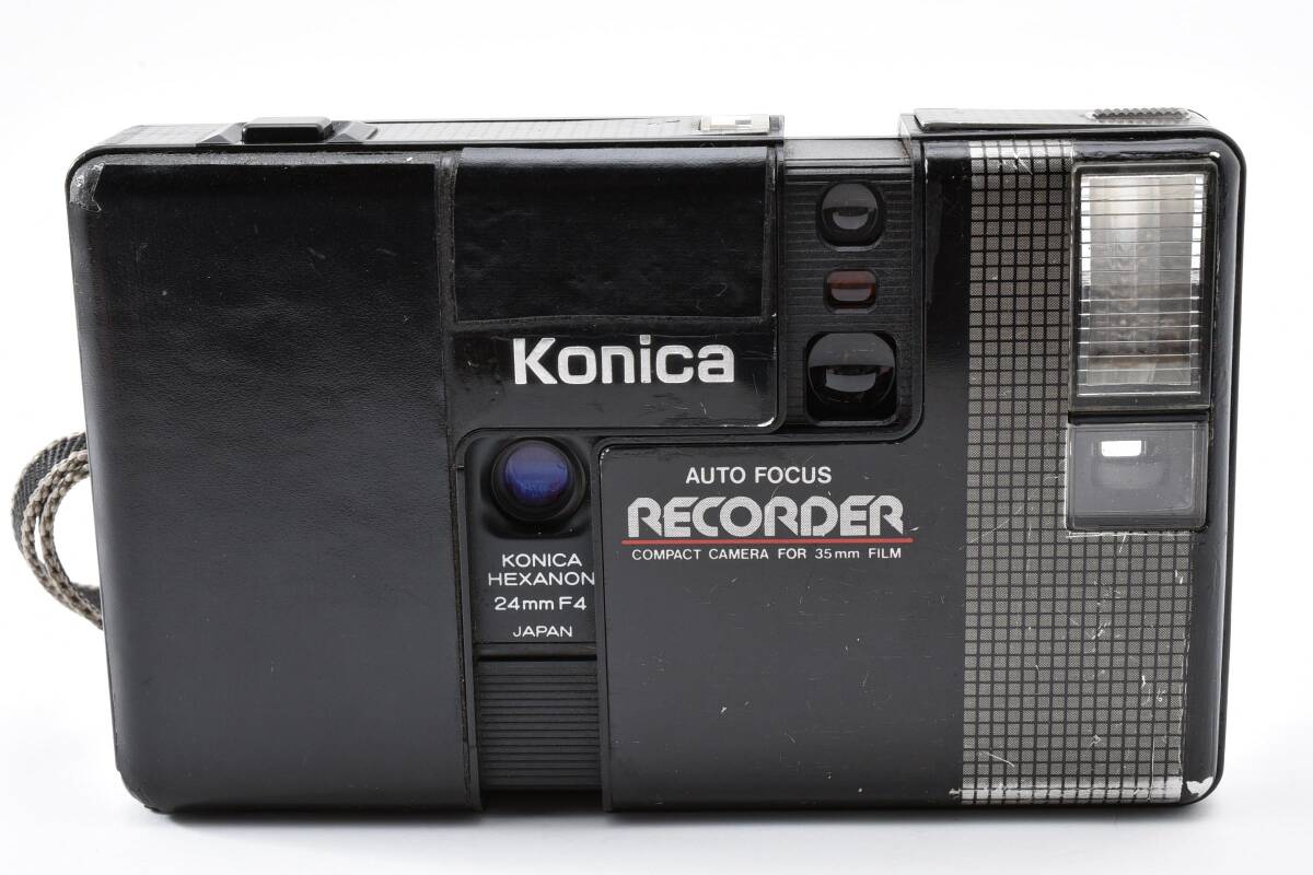 Konica コニカ RECORDER 24mm F4 Film Camera コンパクト フィルム ストラップ付 