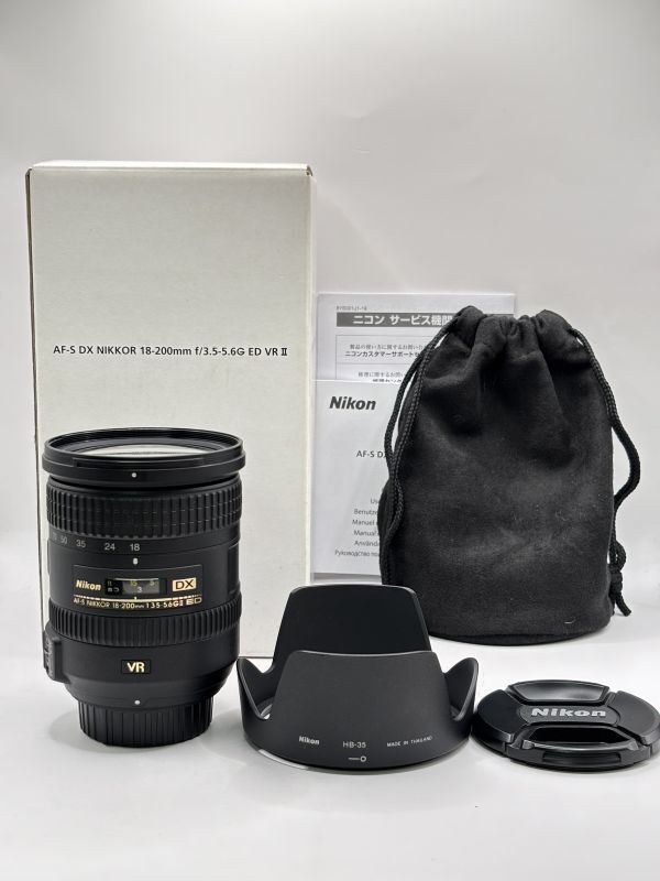 ★ほぼ新品★Nikon ニコン AF-S DX NIKKOR 18-200mm F3.5-5.6 G ED VR II　　　★白箱・ポーチ等付属品多数★　　　　　#8J005
