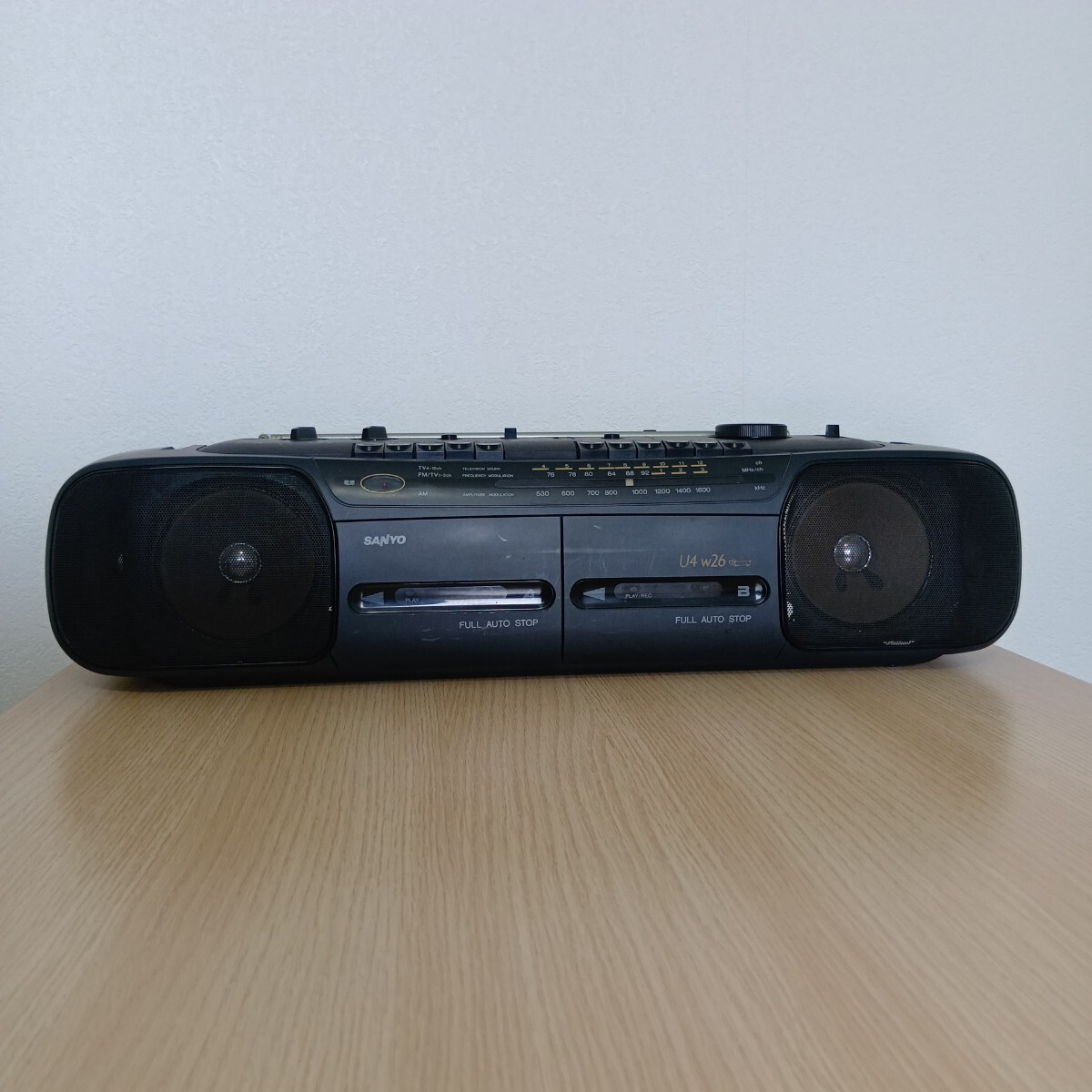 【最終出品】セ野563/SANYO/三洋電機/ダブルラジカセ/U4-W26(K)/ジャンク品/現状品/通電確認済み/動作未確認/レトロ家電/90年代/セ野