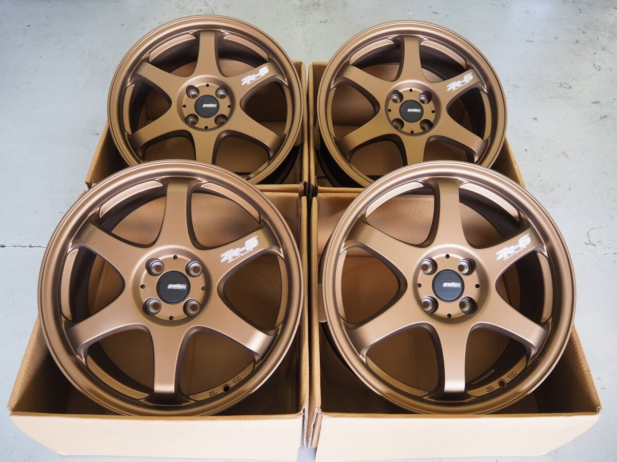 軽量 5ZIGEN ZR-6 17inch 7.0J 4H100+45 BR アクア ヤリス フィット シャトル デミオ コンパクトカー