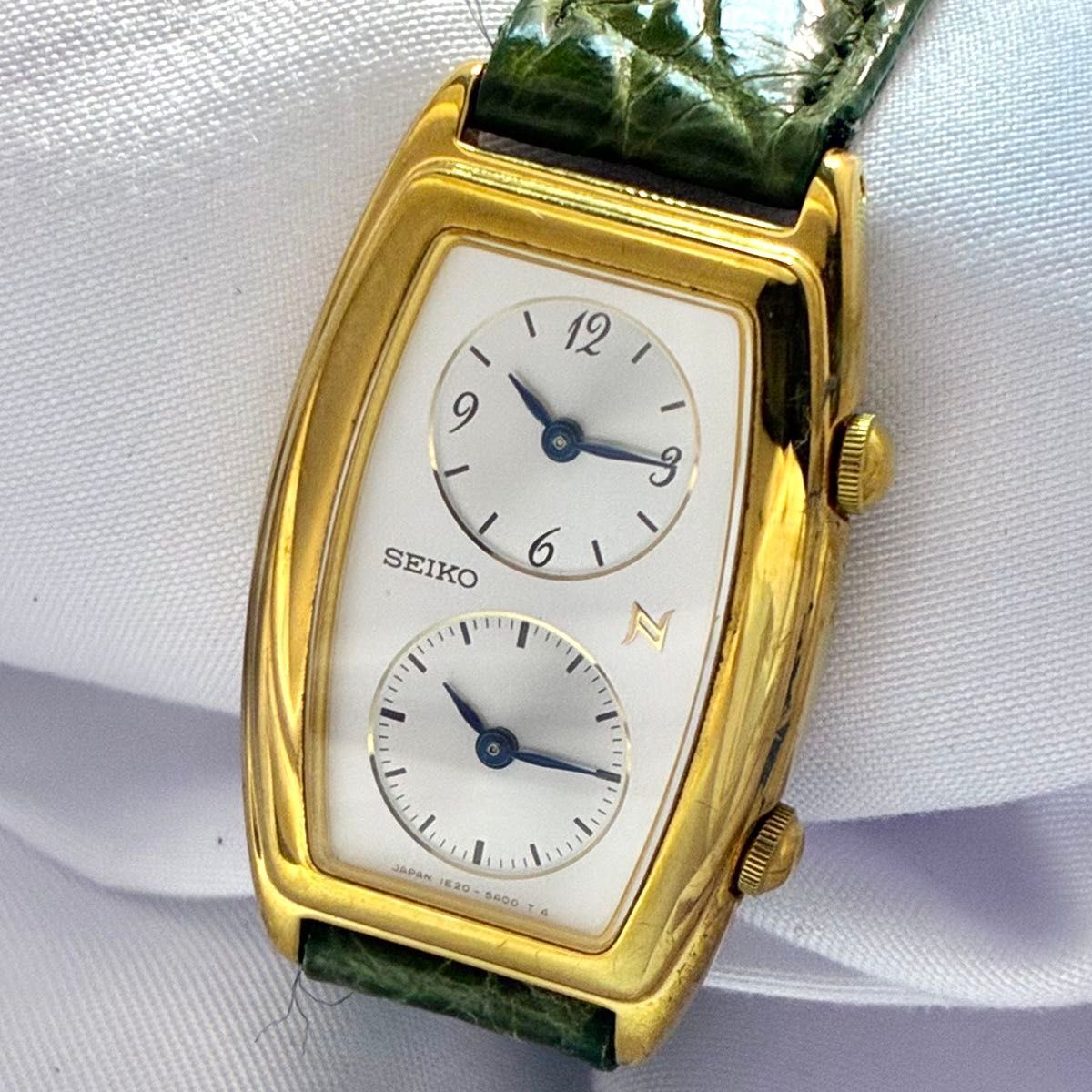 【稼働 新品電池】 セイコー SEIKO ノイエ 1E20-3A00 デュアルタイム ダブルフェイス クォーツ