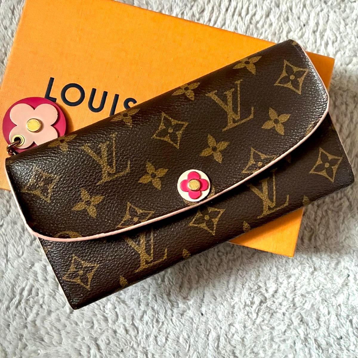 ルイヴィトン LOUIS VUITTON ポルトフォイユ エミリー フラワー モノグラム 長財布 二つ折り財布