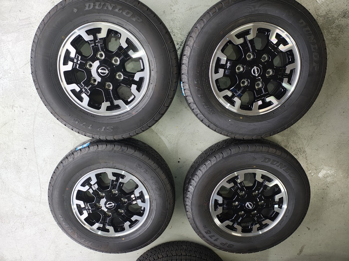 【即決】バリ山☆日産キャラバン純正☆プロスタイル☆195/80R15☆ダンロップ☆5.5J☆オプションアルミホイール☆アーバンクロム☆E26
