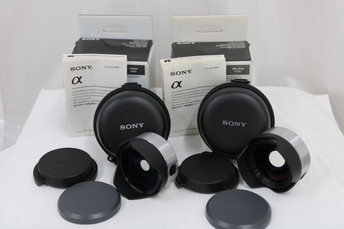 【美品 返品保証】 【元箱付き】 ソニー Sony VCL-ECU1 + VCL-ECF1 For SEL16F28 用コンバーター2個セット e15503