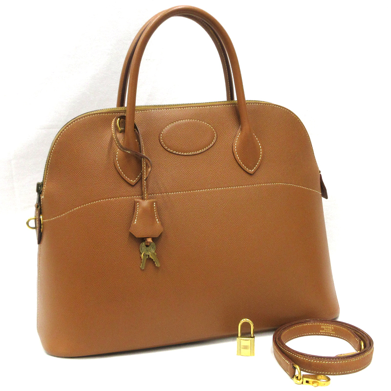 HERMES／エルメス　ボリード35　クシュベル　ゴールド　○Z刻印　ショルダーバッグ　800060060