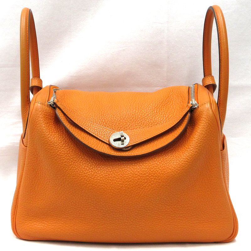 【美品】HERMES／エルメス　リンディ30　トリヨンクレマンス　オレンジ　□P刻印　ショルダーバッグ　800030014