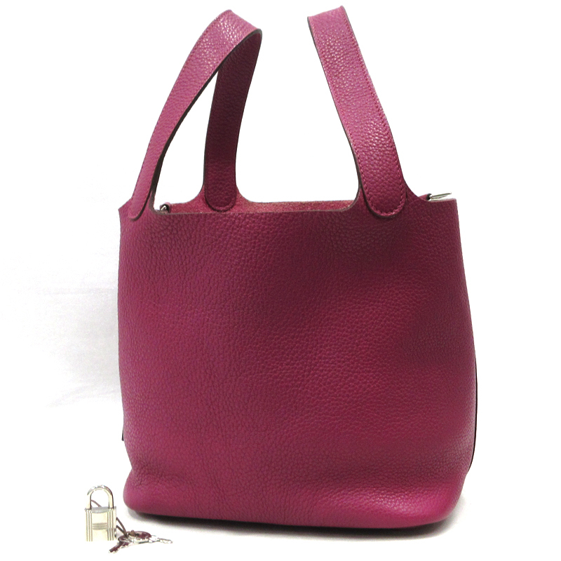 【美品】HERMES／エルメス　ピコタンロックMM トリヨンクレマンス　トスカ　□P刻印　ハンドバッグ　800050056