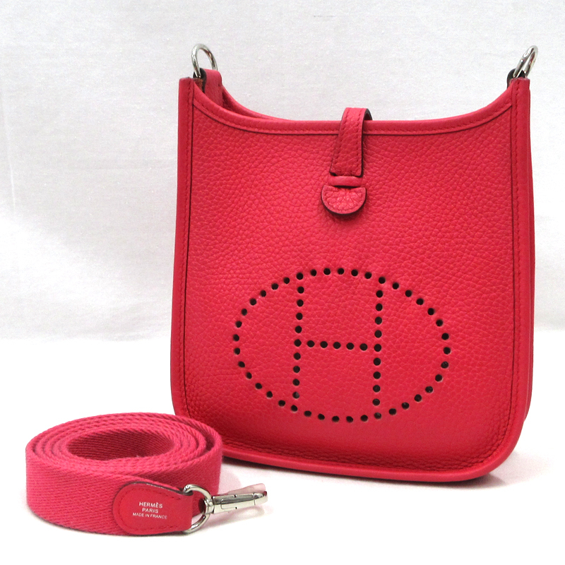 【美品】HERMES／エルメス　エブリンTPM　トリヨンクレマンス　ローズエクストリーム　A刻印　ショルダーバッグ　800060218