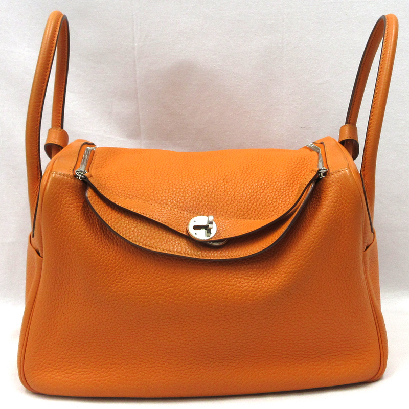 【美品】HERMES／エルメス　リンディ34　トリヨンクレマンス　オレンジ　□M刻印　ショルダーバッグ　700090073
