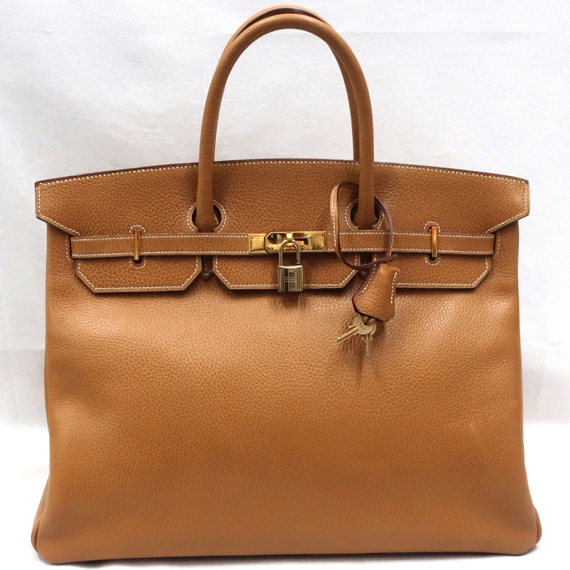 【美品】HERMES／エルメス　バーキン40　アルデンヌ　ナチュラル　〇X刻印　ハンドバッグ　800070005