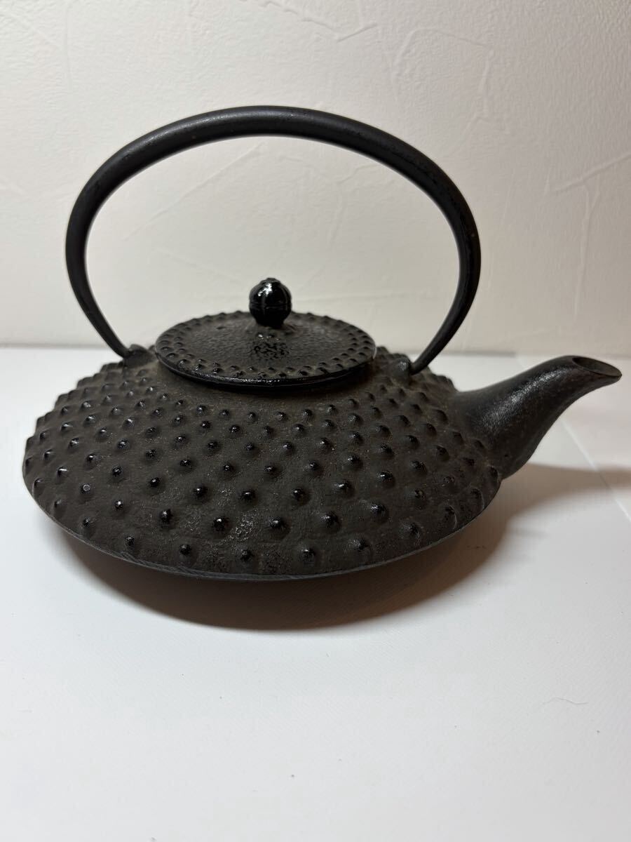 #3 南部鉄器 急須 岩鋳 0.5L アラレ模様 ブラック 茶器 伝統工芸品