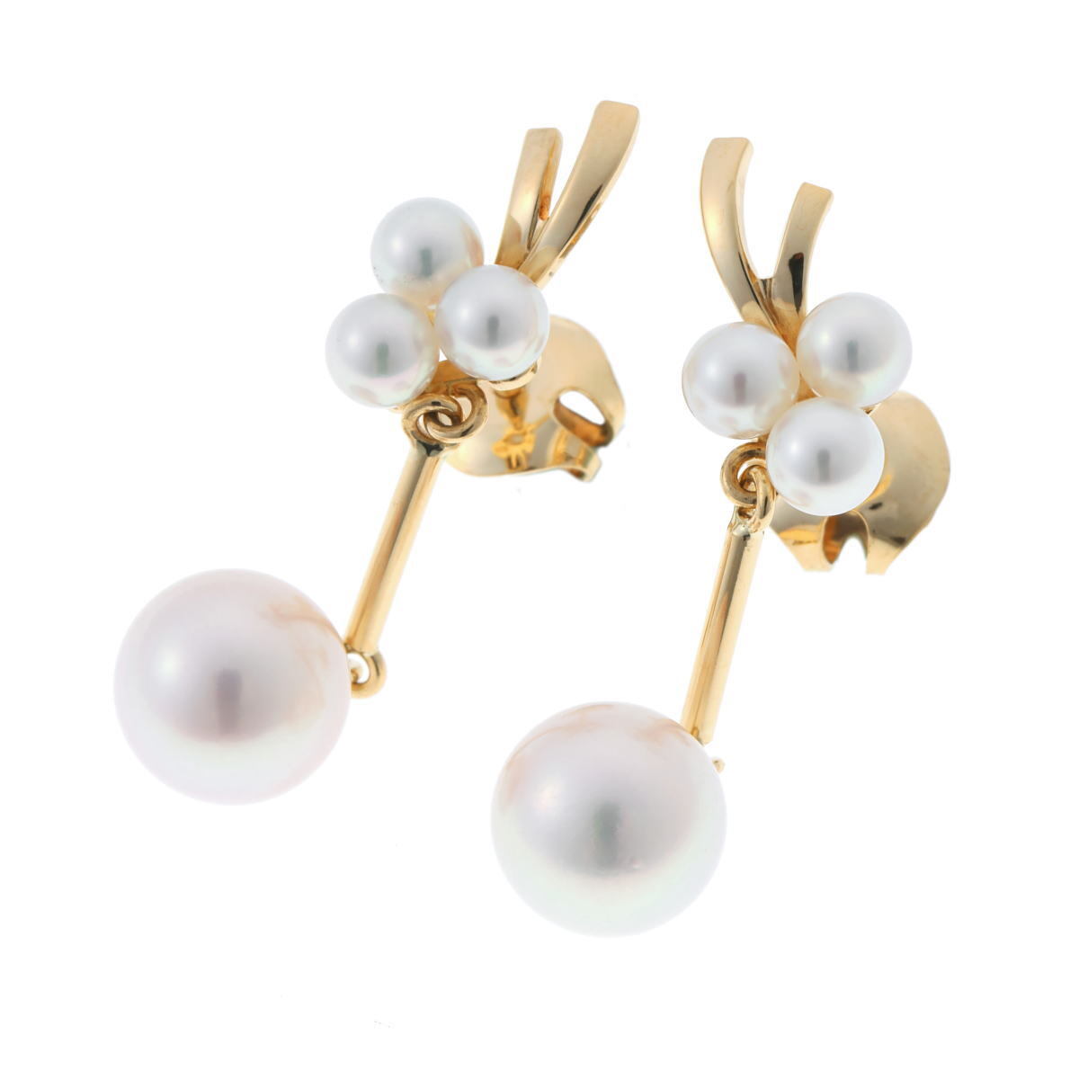 MIKIMOTO ミキモト パール ピアス - イエローゴールド K18 2610075