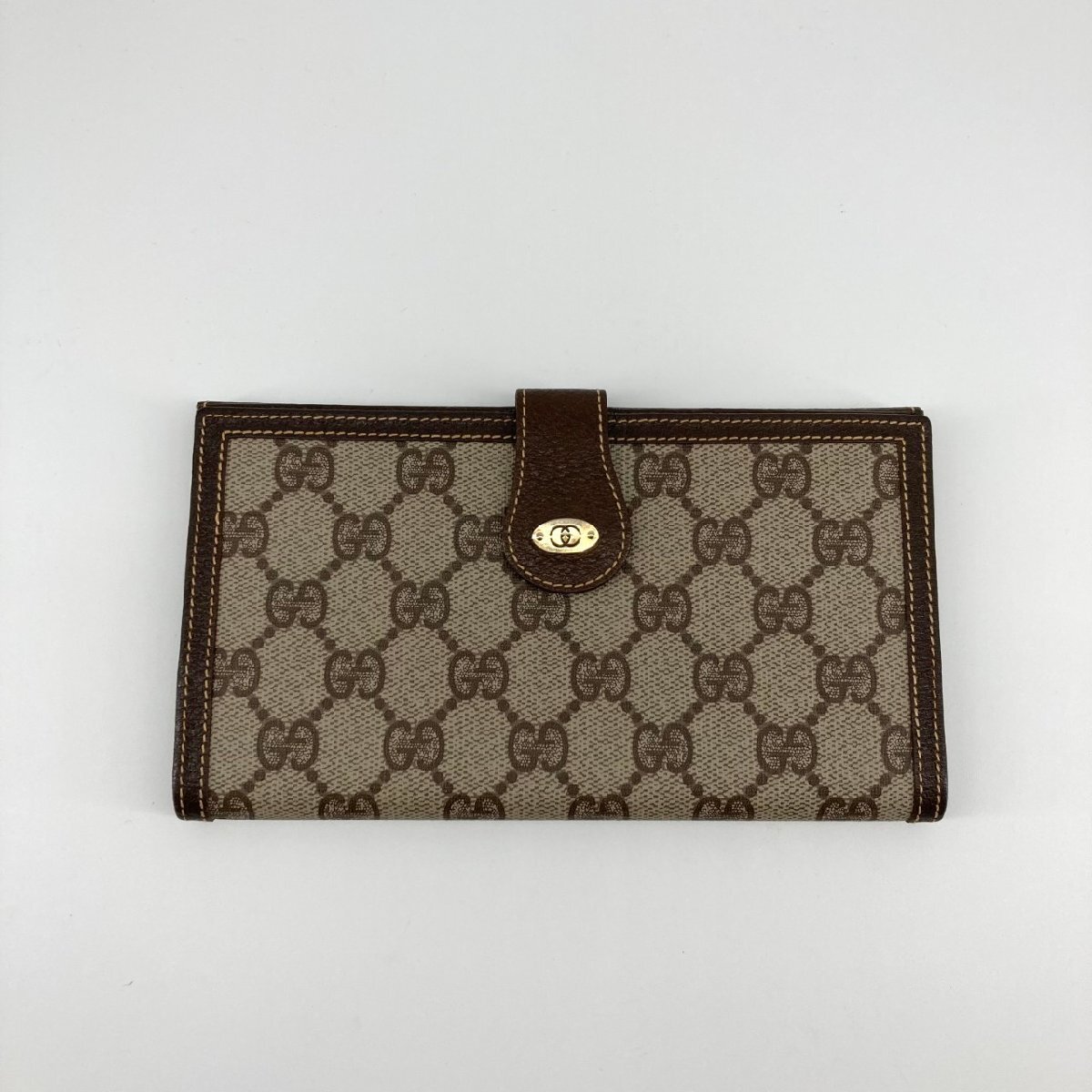GUCCI GGプラス インターロッキングGGロゴ 長財布 ブラウン