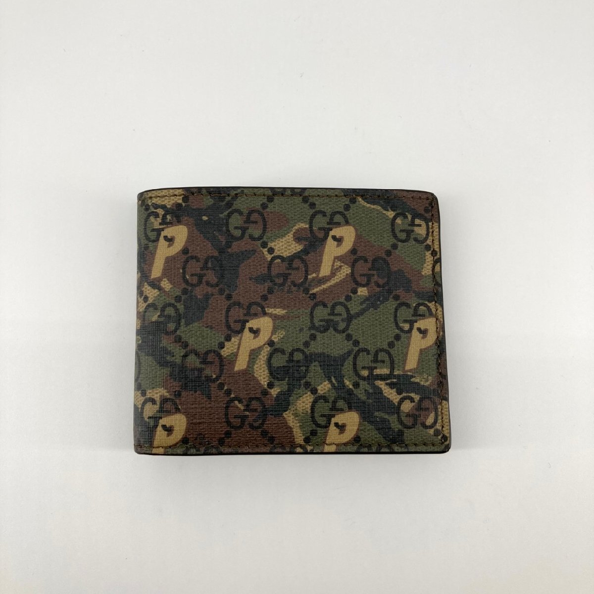 GUCCI ×PALACE SKATEBOARDSコラボ パレス グッチ 723149 二つ折り財布 カーキグリーン