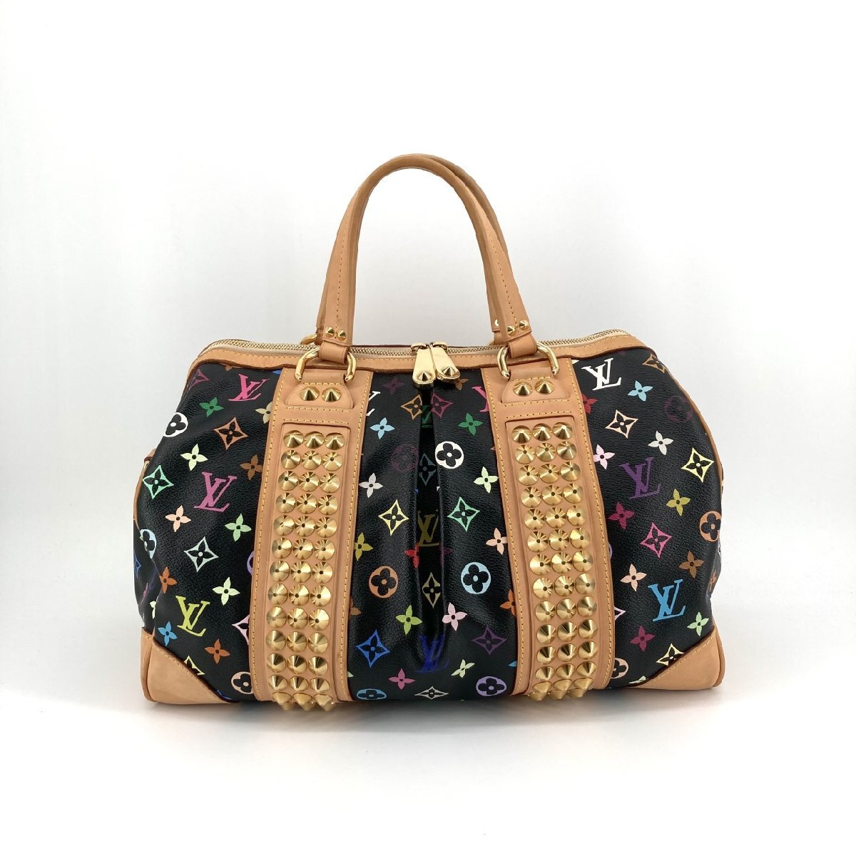LOUIS VUITTON コートニーMM スタッズ装飾 M45642 ボストンバッグ マルチカラー