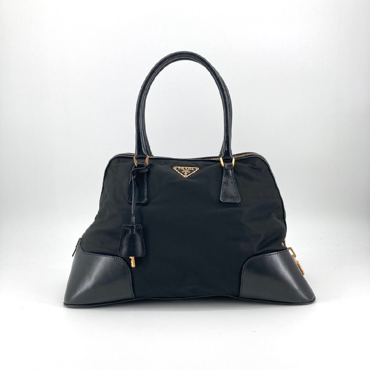 PRADA テスート ナイロン×レザー BR0098 ハンドバッグ ブラック