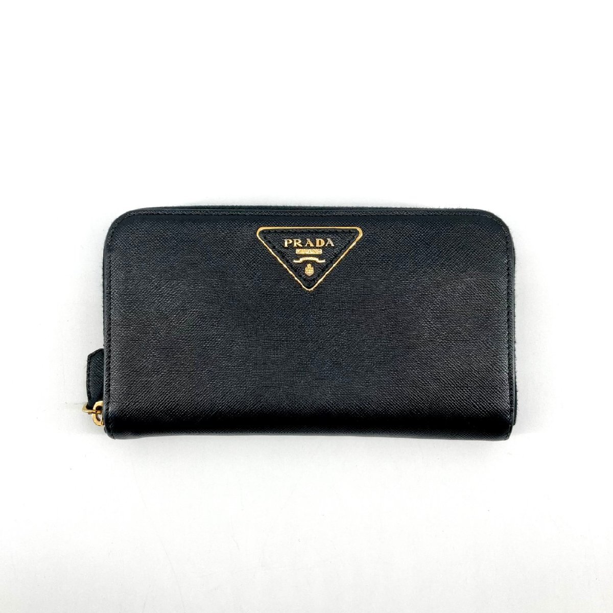PRADA サフィアーノレザー ラウンドファスナー 1M0506 長財布 ブラック
