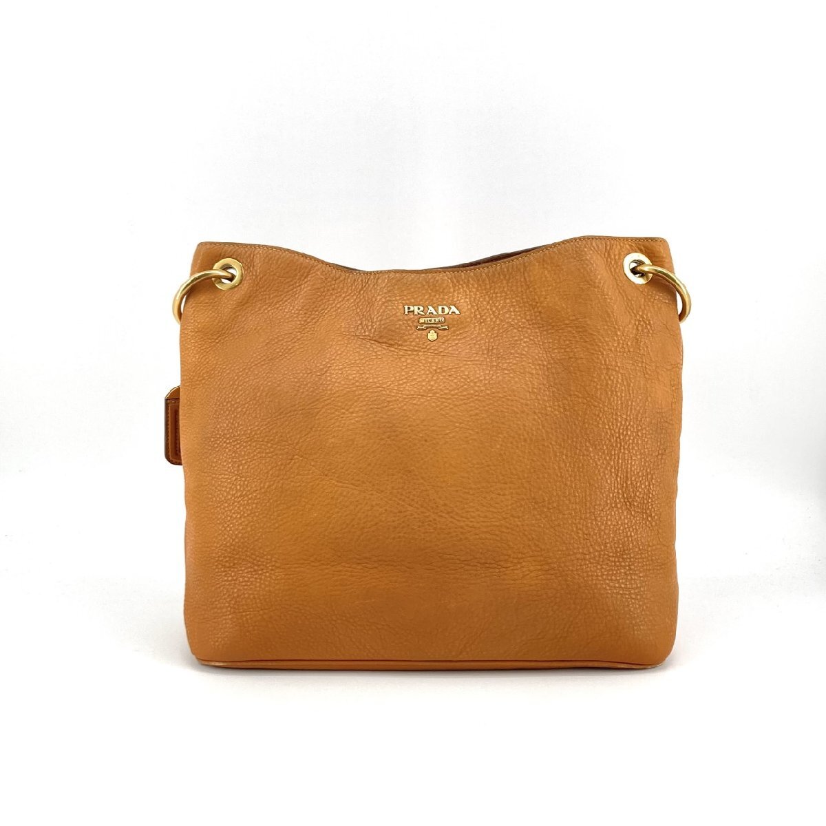 PRADA ヴィッテロダイノ レザー BR4892 ショルダーバッグ ブラウン