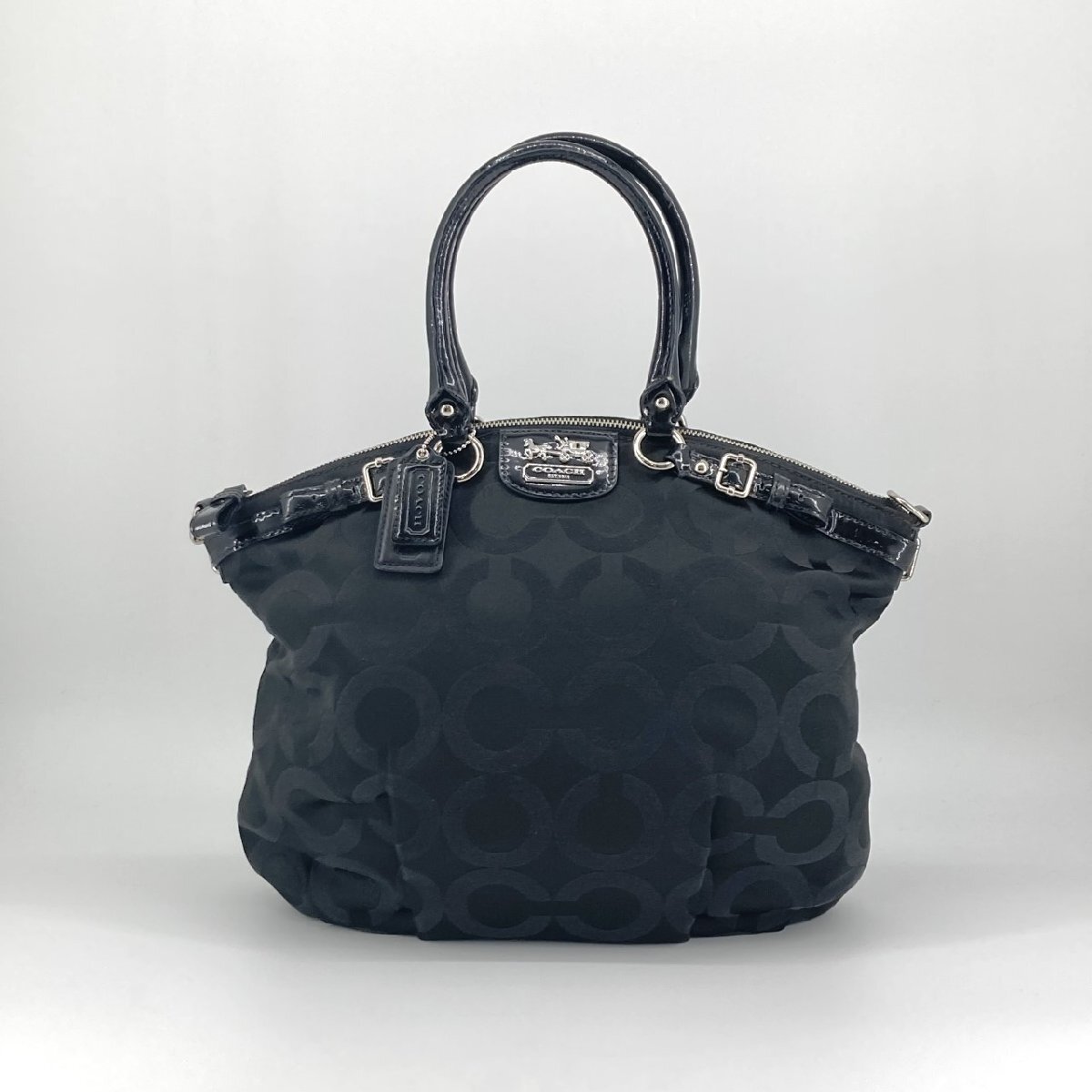 COACH サテンサッチェル ハンドバッグ