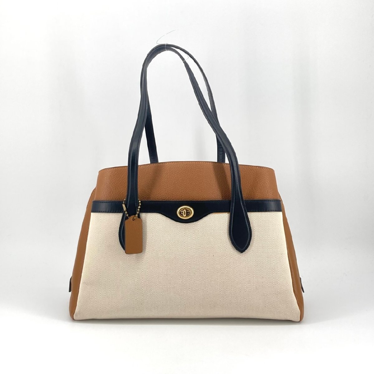 COACH キャンバス ローラ 89086 トートバッグ ブラウン
