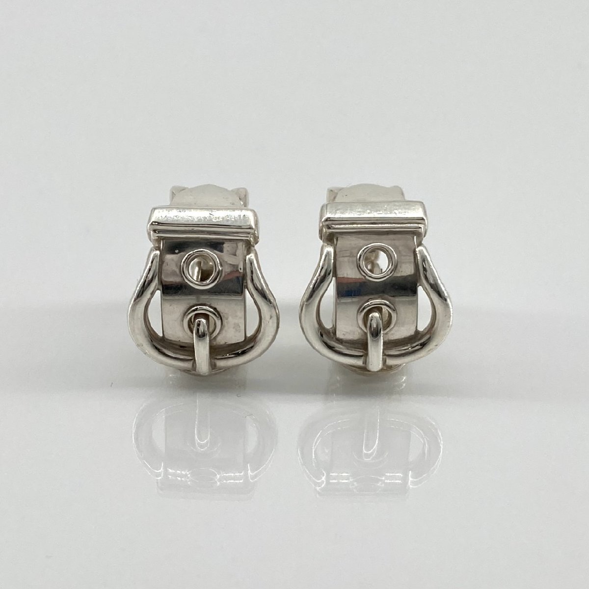 HERMES ブックルセリエ Ag925 イヤリング シルバー