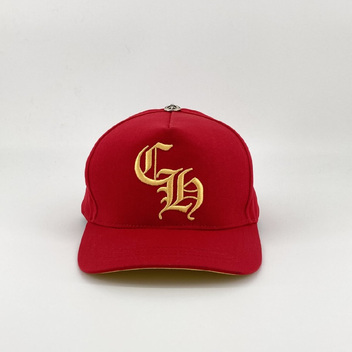 CHROME HEARTS CH HAT CH刺繍クロスパッチ ベースボールキャップ帽子 キャップ レッド