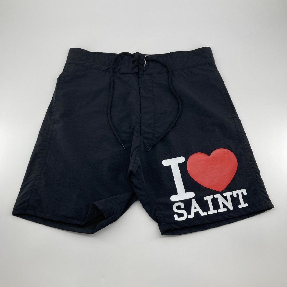 SAINT MICHAEL NYLON　SHORTS　I　LOVE　SAINT SM-MK8-0000-071 ショートパンツ ブラック