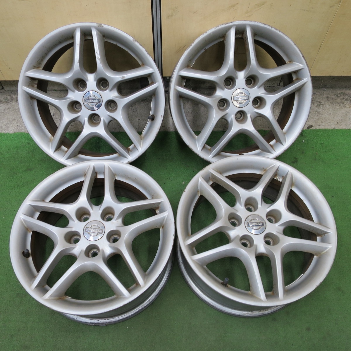 4本価格★日産 R34 スカイライン ステージア 等 純正 ホイール 16インチ 16×7JJ PCD114.3/5H★6070302NGホ