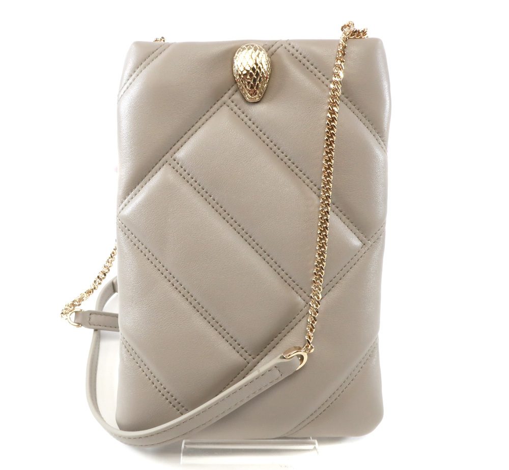 未使用 ブルガリ セルペンティ フォンケース チェーンショルダーバッグ グレージュ ref.291812 BVLGARI /34914