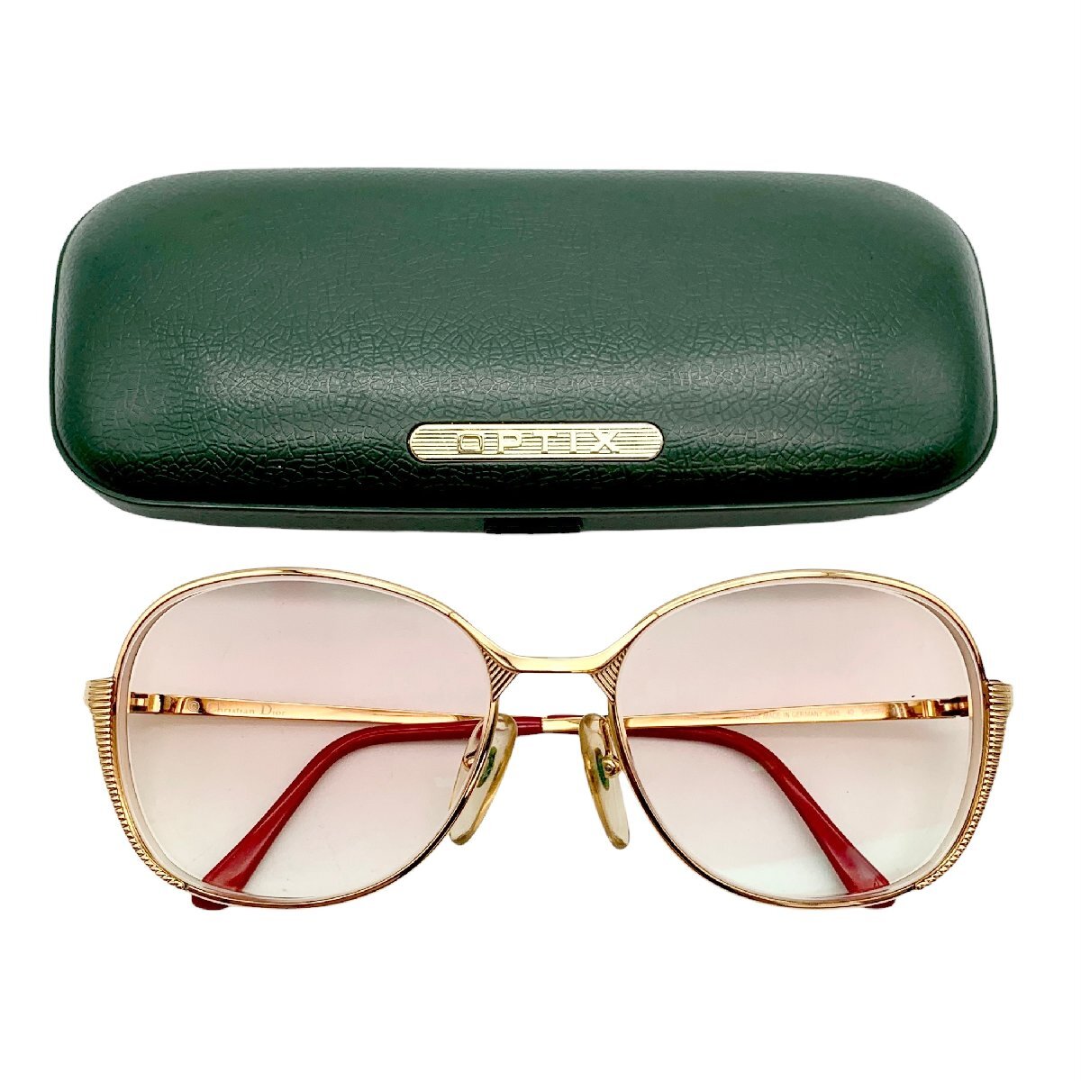 Christian Dior クリスチャンディオール サングラス メガネ 2445 40 55□17 130 度あり ケース付き 中古品 コンパクトサイズ 蘇や(MtY136)