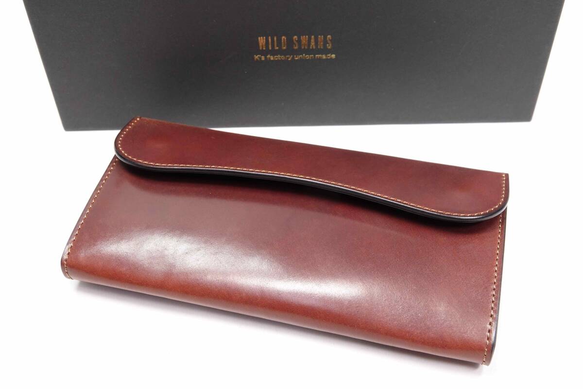 034 / 0723 未使用品 ワイルドスワンズ WILDSWANS 6周年モデル 財布 WAVE ワイン コードバン