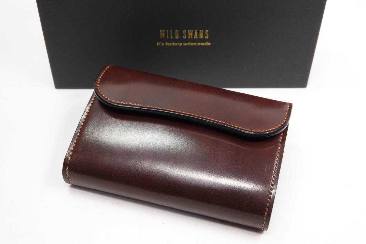 035 / 0723 未使用品 ワイルドスワンズ WILDSWANS 6周年モデル 財布 BYRNE ダークブラウン コードバン