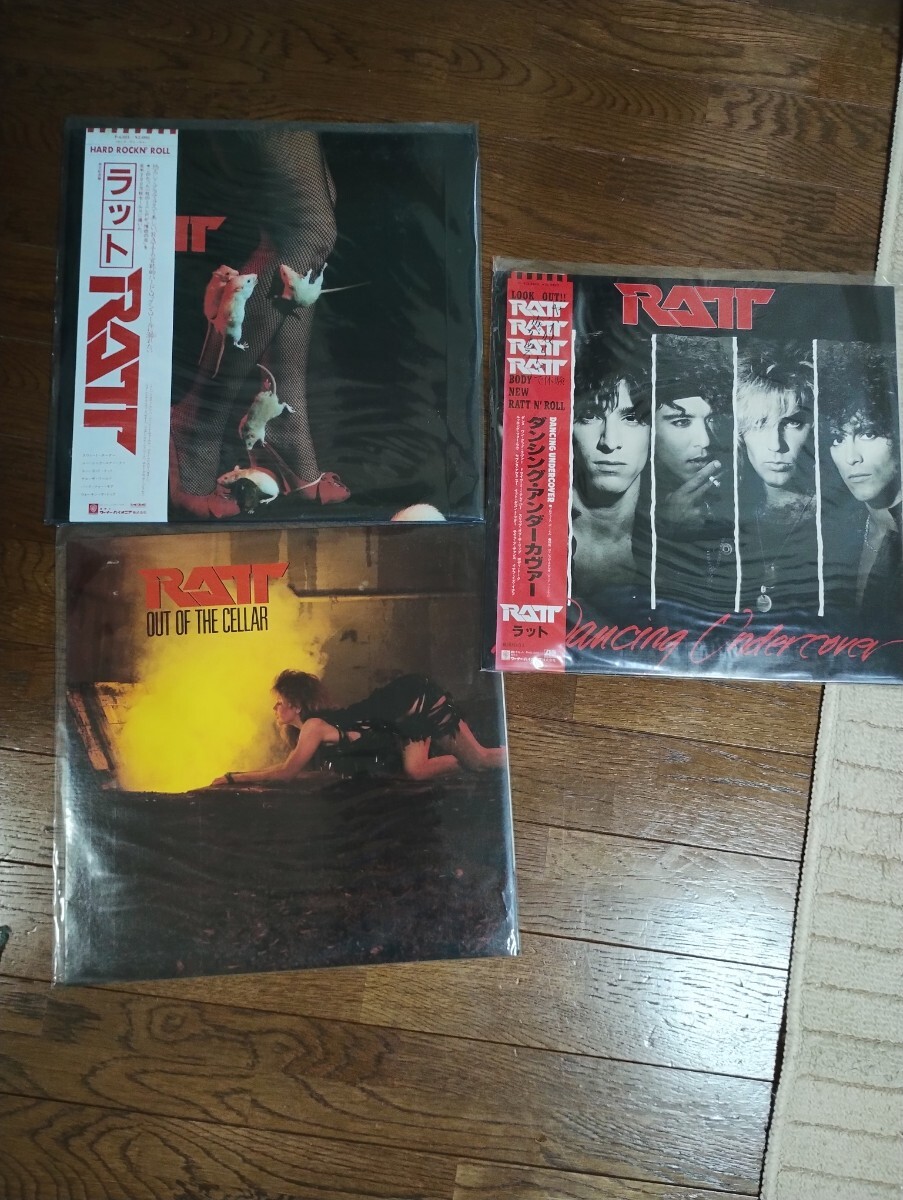 RATT ラット レコード 3枚セット OUT OF THE CELLAR 他 帯付き