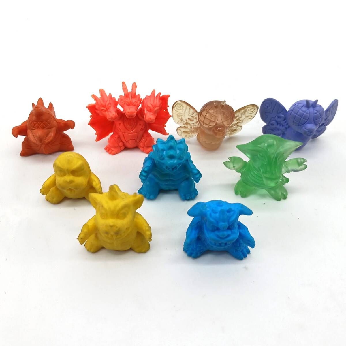 東宝 特撮 怪獣 消しゴム フィギュア 人形 キングギドラ ガイガン カメーバ モスラ 他 9体セット まとめ売り