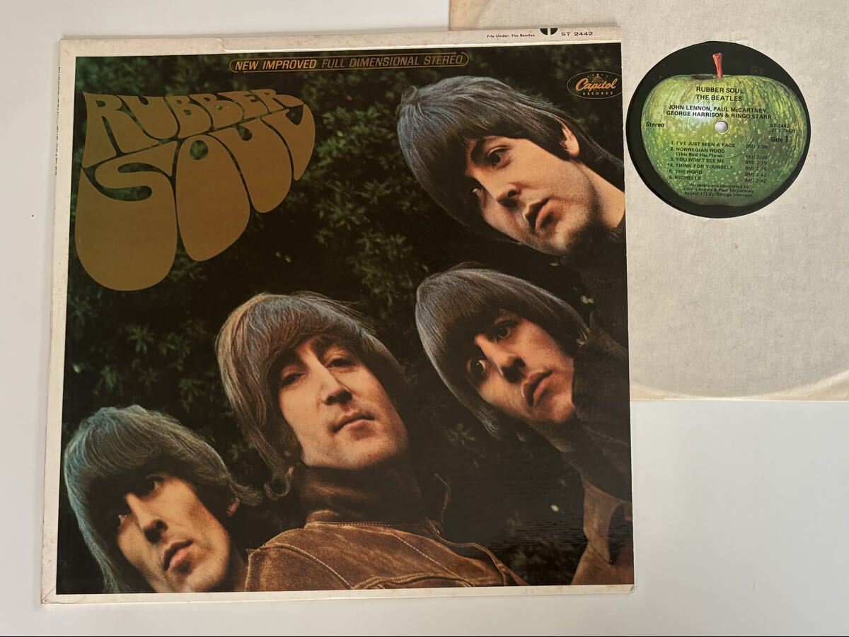 【71年US/Appleレーベル】THE BEATLES / RUBBER SOUL LP Capitol/EMI ST2442 ラバー・ソウル,ノルウェーの森,In My Life,Lennon,McCartney,