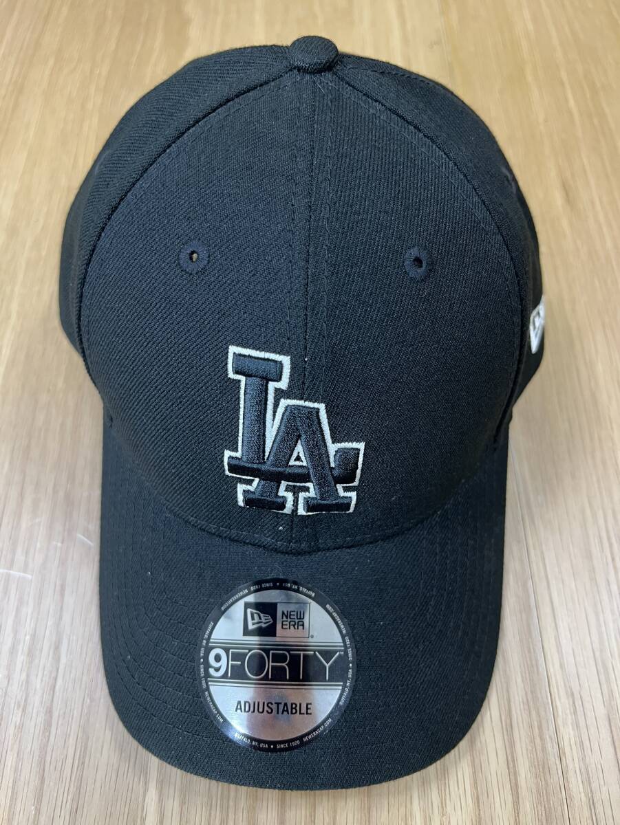 ニューエラ NEW ERA キャップ 黒 LA 9FORTY ADJUSTABLE 207223 ドジャース 帽子 ベースボール 野球 フリーサイズ ＃2792