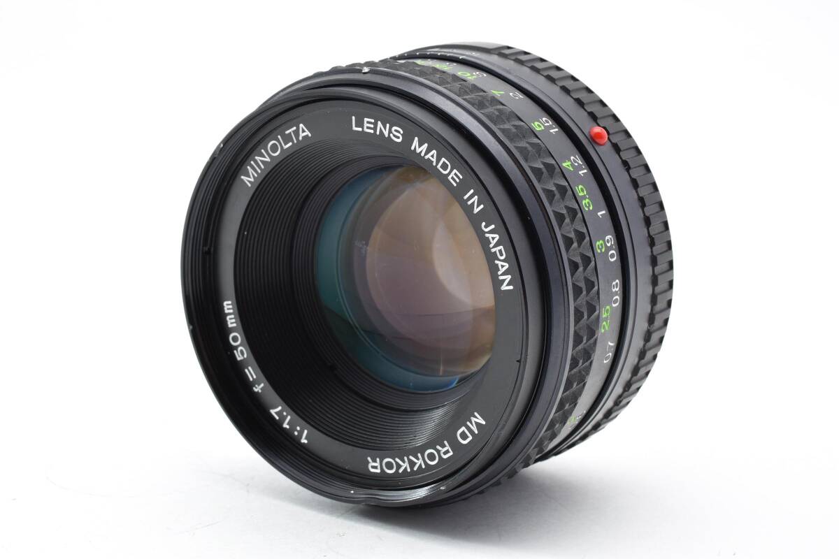 【良品】 MINOLTA ミノルタ MD ROKKOR 50mm F1.7 レンズ 【動作確認済み】 #2967783