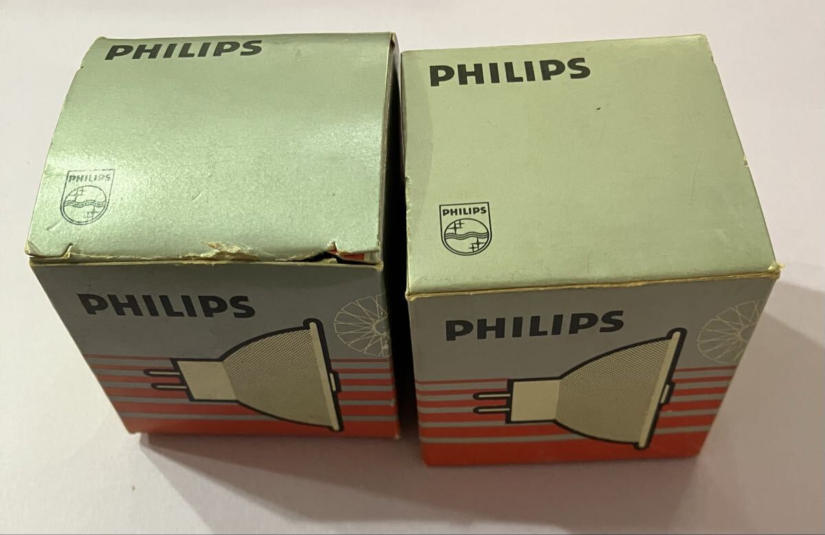 [未使用]PHILIPS フィリップス ハロゲンランプ 8V 50W 2個セット 