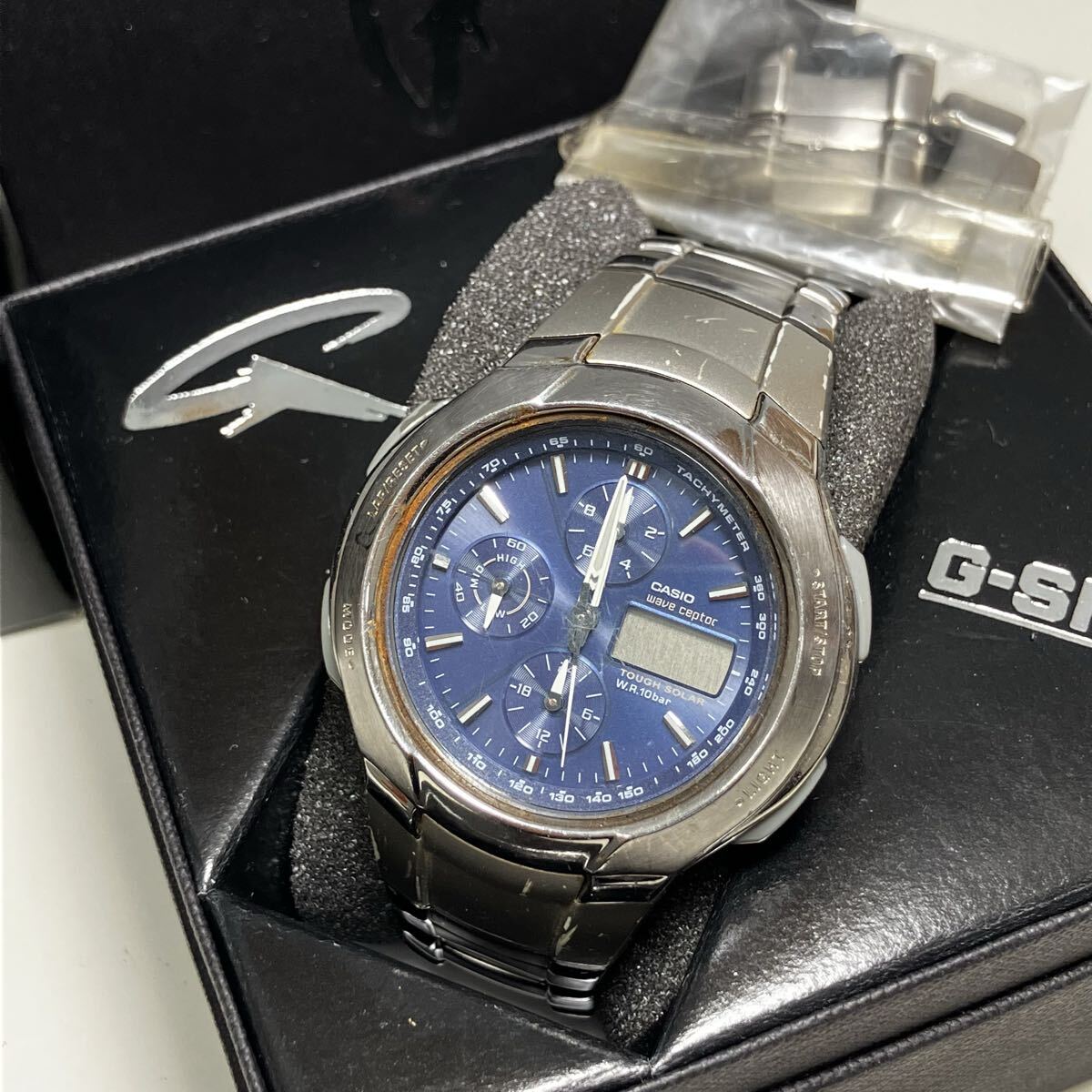 CASIO カシオ wave ceptor ウェーブセプターWVA-500J アナデジ メンズ腕時計 不動品 箱 コマ